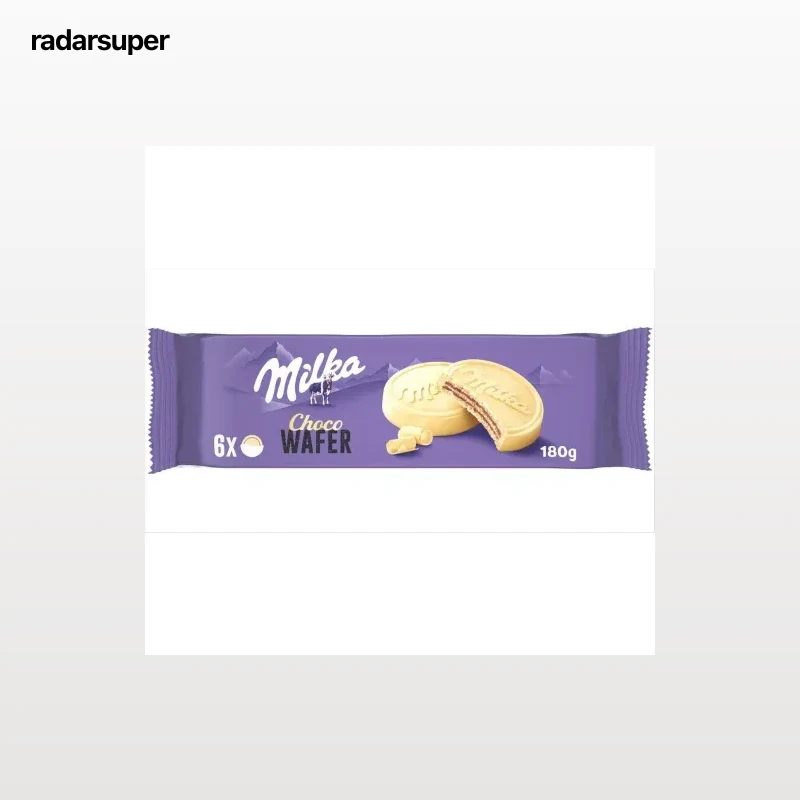 Galleta recubierta con chocolate blanco Choco Wafer Milka 180 g.