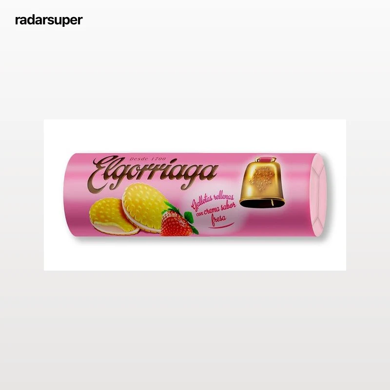 Galleta rellena con crema de fresa Elgorriaga 240g