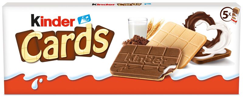 Galleta rellena Kinder cards 128g
