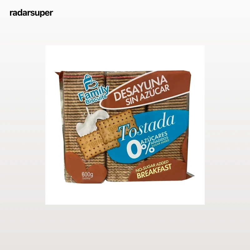 Galleta tostada Family Biscuits sin azúcar añadido 600 g.