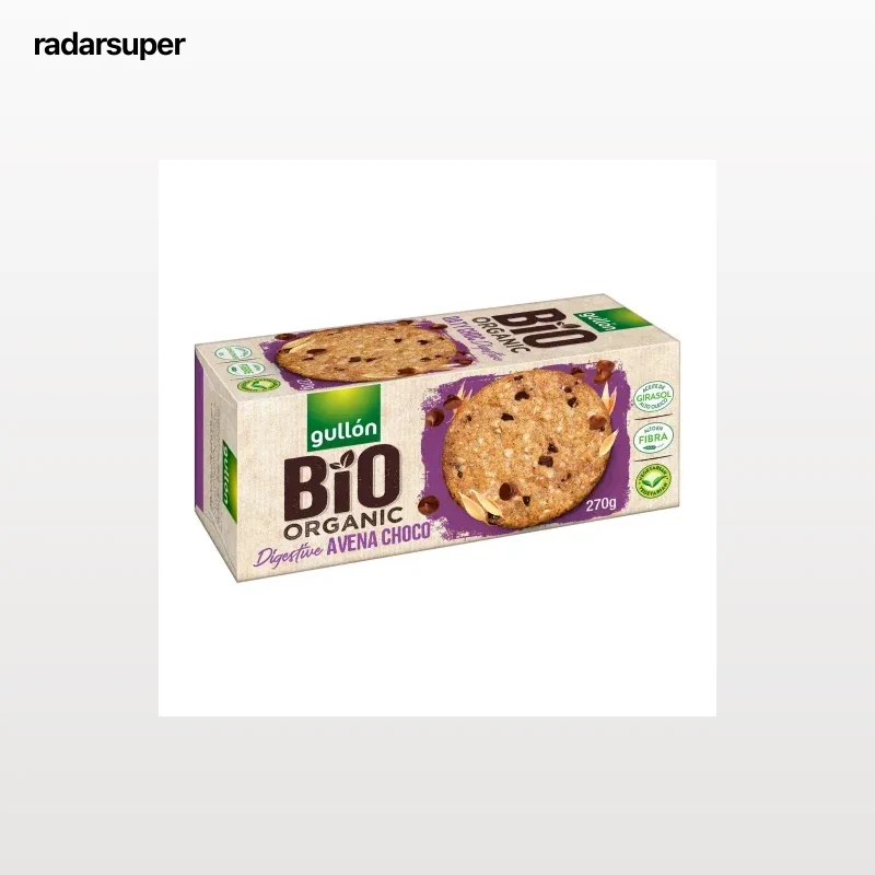 Galletas avena choco ecológicas Digestive Gullón 270 g.
