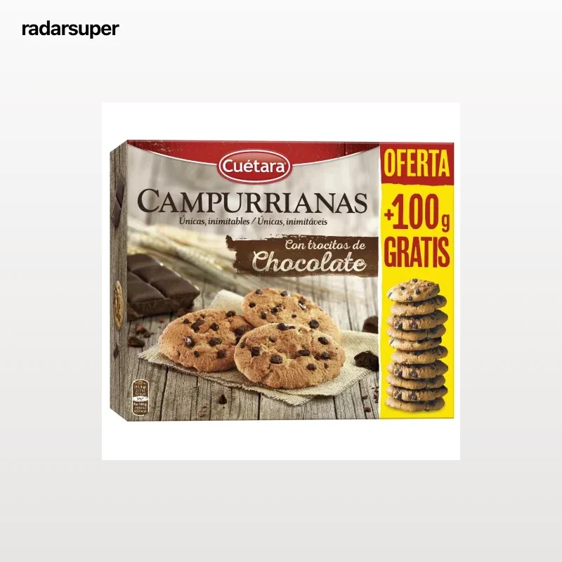 Galletas Campurrianas con pepitas de chocolate Cuétara 350 g.