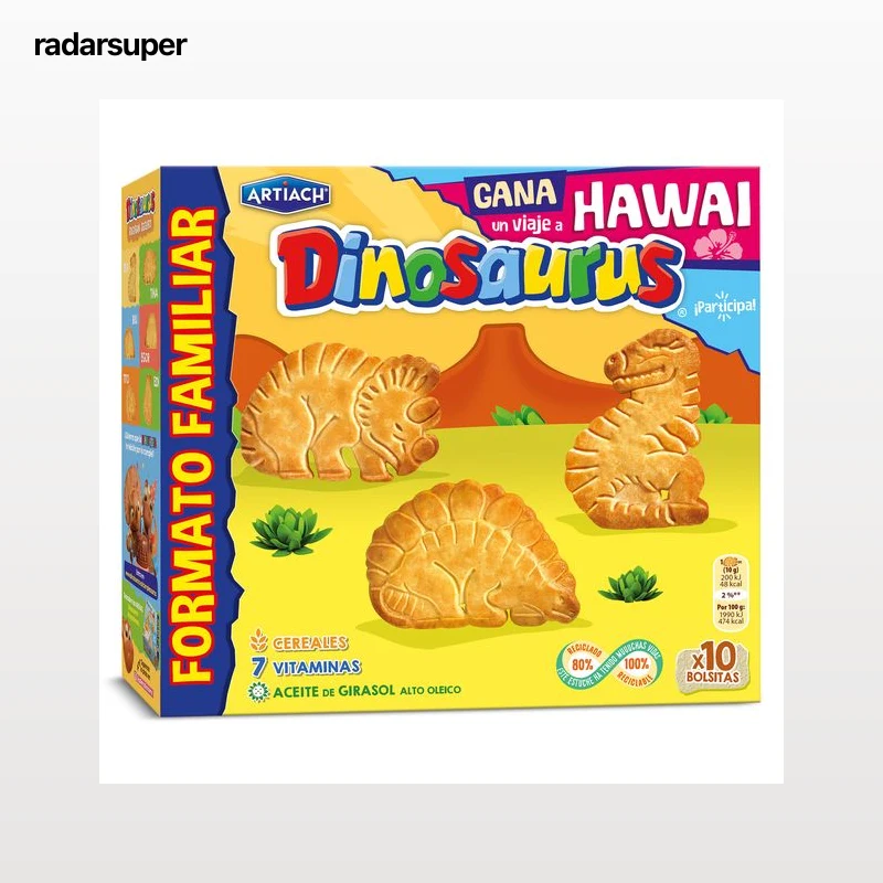 Galletas de cereales con vitaminas Artiach Dinosaurus 411 g
