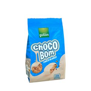 Galletas Choco Bom Gullón con chips de chocolate recubiertas de chocolate blanco
