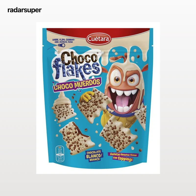 Galletas choco muerdos de chocolate blanco Chocoflakes 87g