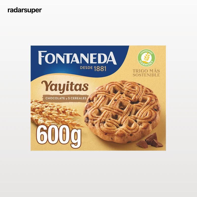 Galletas de chocolate y 5 cereales Yayitas Fontaneda 600g