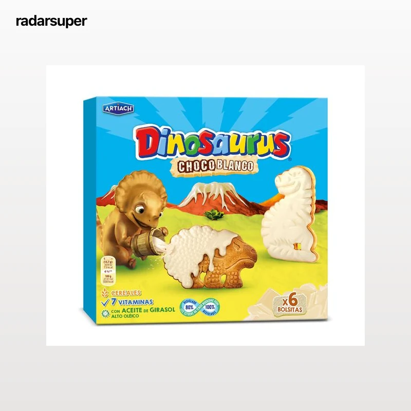 Galletas de chocolate blanco Dinosaurus 264g