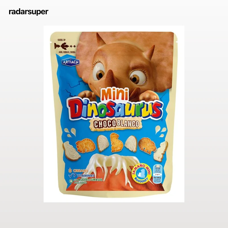 Galletas de chocolate blanco mini Dinosaurus 100g