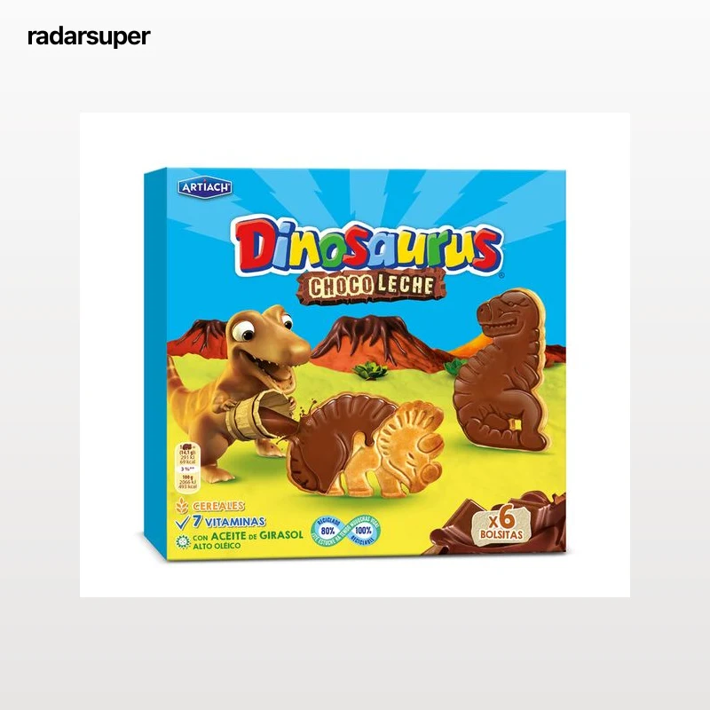 Galletas de chocolate y leche Dinosaurus Artiach 255g
