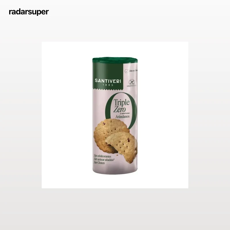 Galletas con arándanos Santiveri Triple Zero sin gluten, sin lactosa y sin azúcar añadido 205 g.