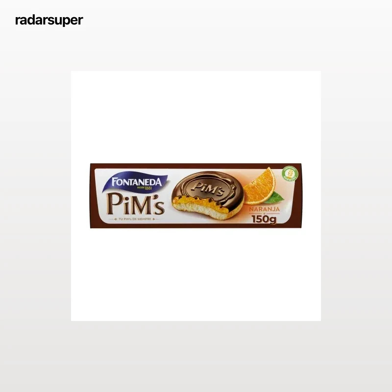 Galletas con naranja recubiertas con chocolate Pim´s Fontaneda 150 g.