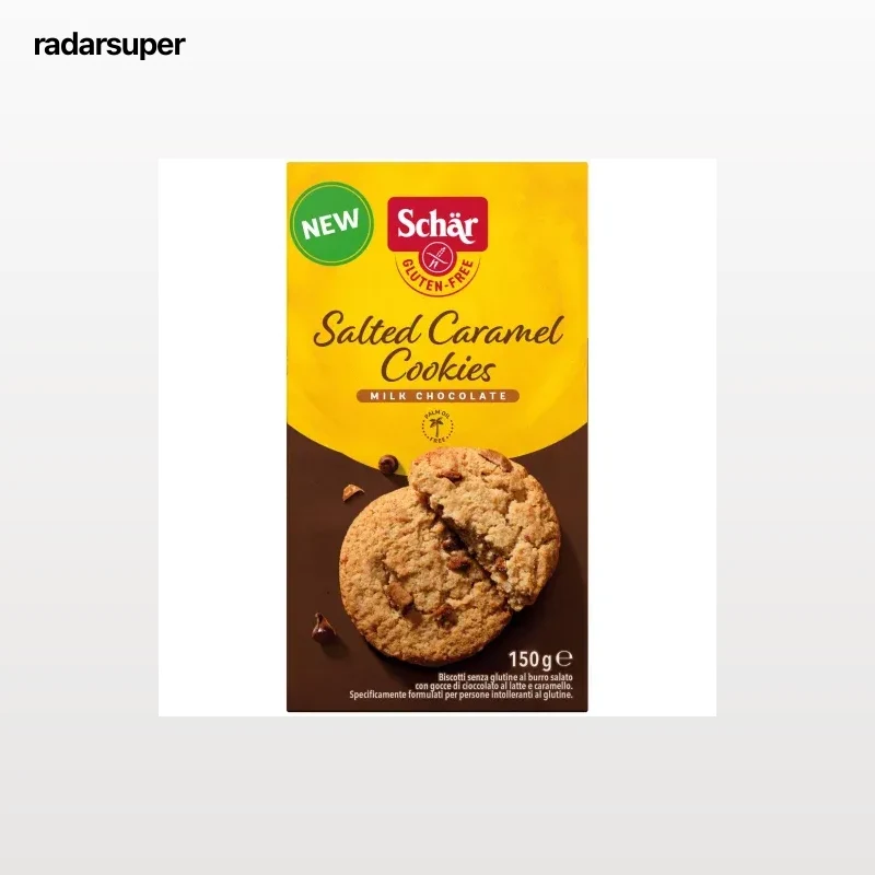 Galletas con pepitas de chocolate con leche y caramelo Schär sin gluten 150 g.