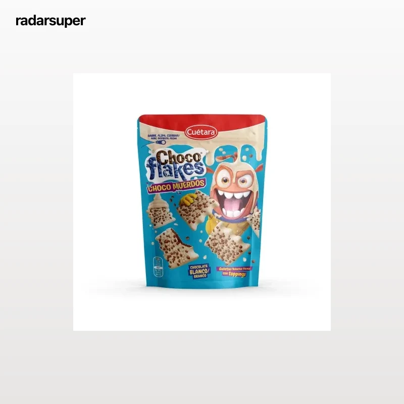 Galletas con topping de cereales y chocolate blanco Choco Flakes Cuétara doy pack 87 g.