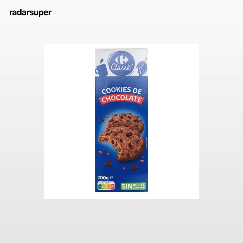 Galletas cookies Carrefour Classic sin aceite de palma 200 g.
