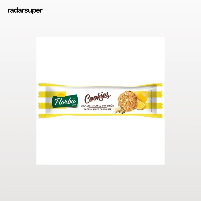 Galletas cookies de limón con chocolate blanco Florbú 120 g.