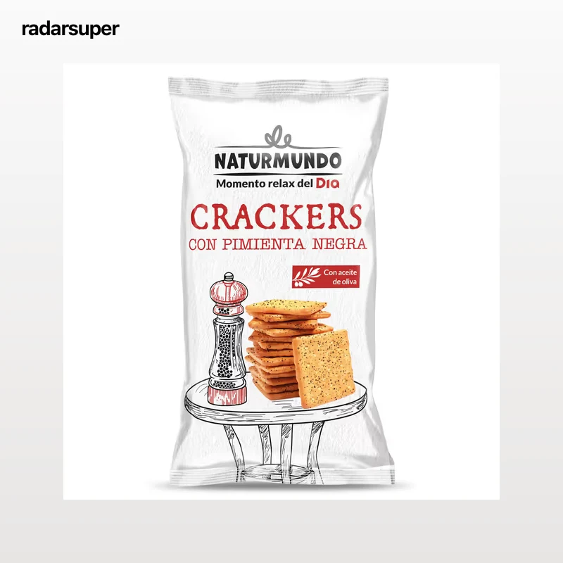 Galletas crackers con pimienta negra Dia Naturmundo 100 g