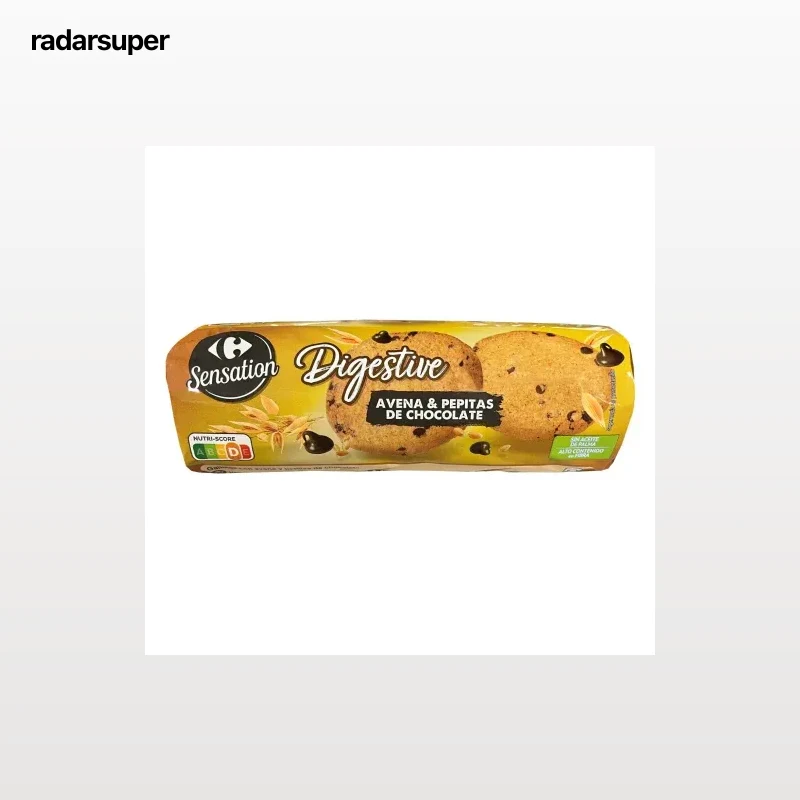 Galletas de avena con pepitas de chocolate Carrefour Sensation 425 g.