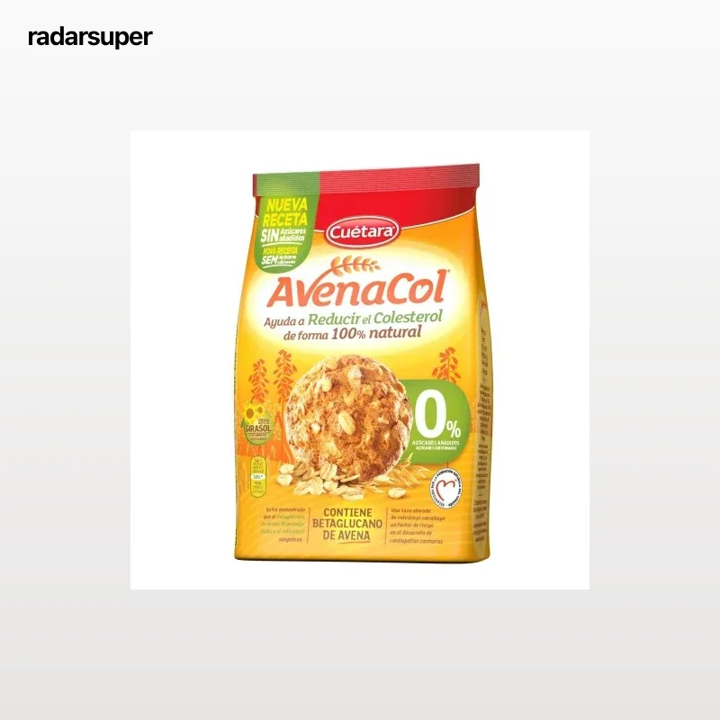 Galletas de avena sin azúcar añadido Avenacol Cuétara 250 g.