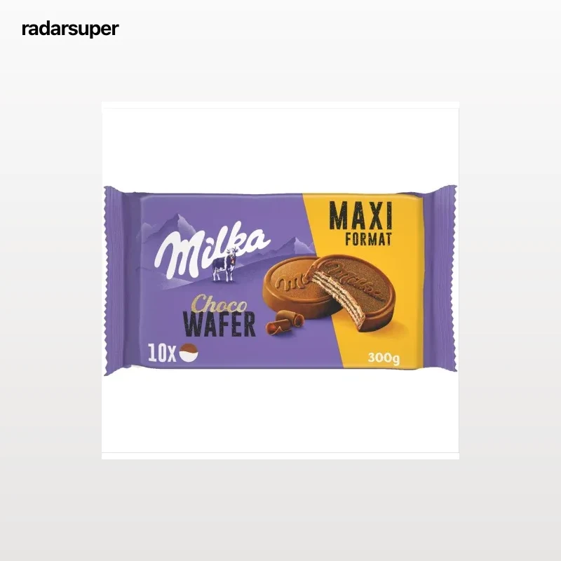 Galletas de barquillo cubiertas de chocolate Choco Wafer Milka 300 g.