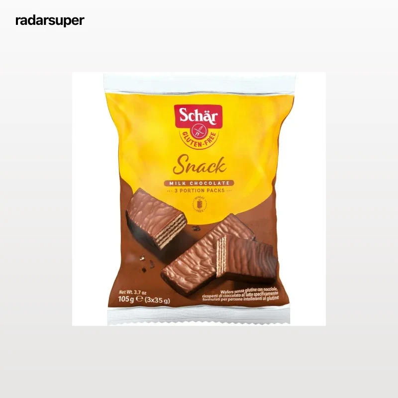 Galletas de barquillo de chocolate con avellanas Schär sin gluten 105 g.