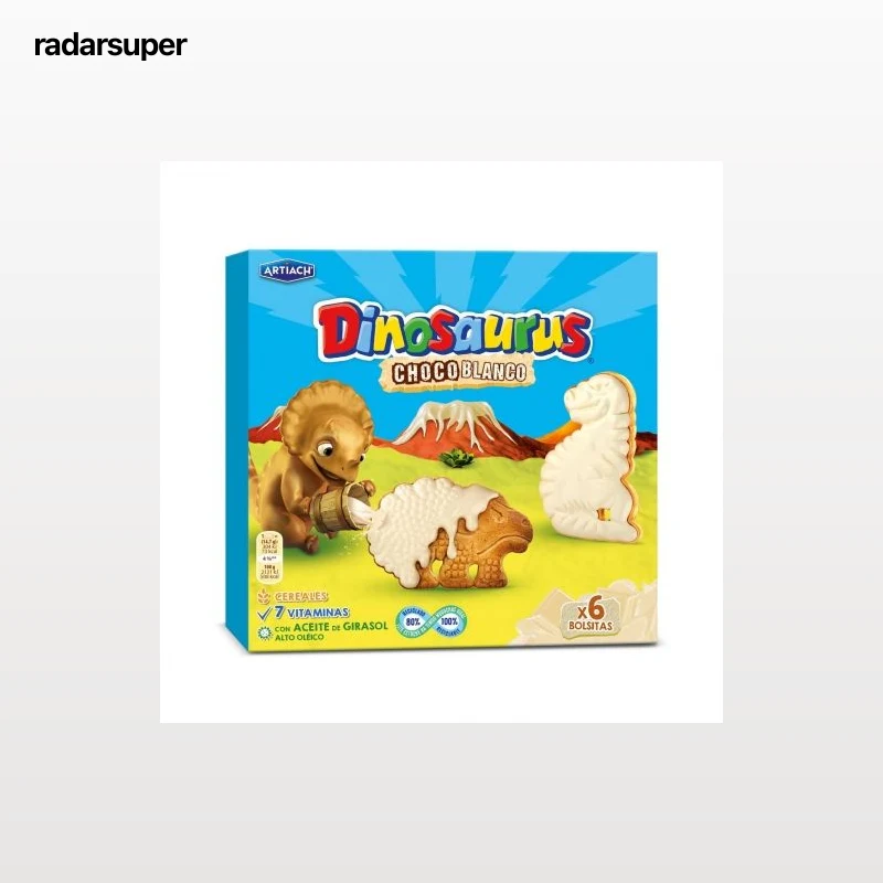 Galletas de cereales choco blanco Artiach Dinosaurus 264 g.