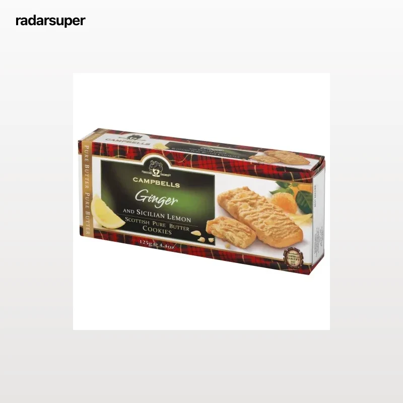 Galletas de mantequilla con limón y jengibre Campbells 125 g.