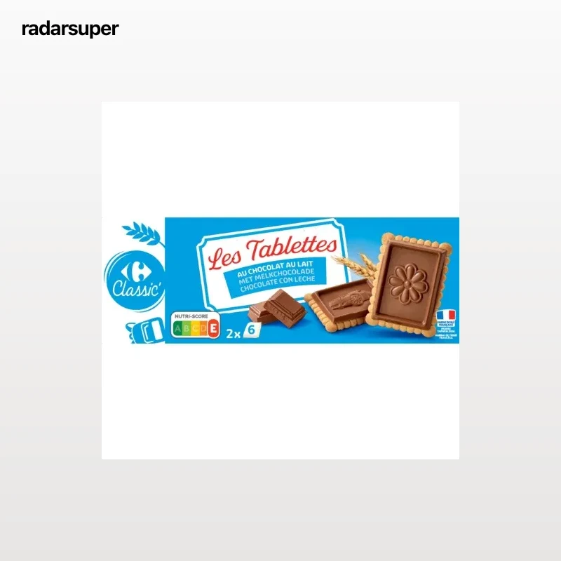 Galletas de mantequilla con tabletas de chocolate Carrefour Classic 150 g.