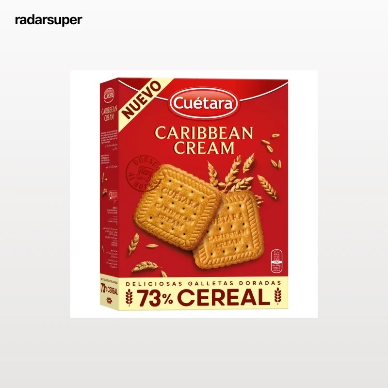 Galletas doradas 73% cereal Caribbean Cream Cuetara 680 g.