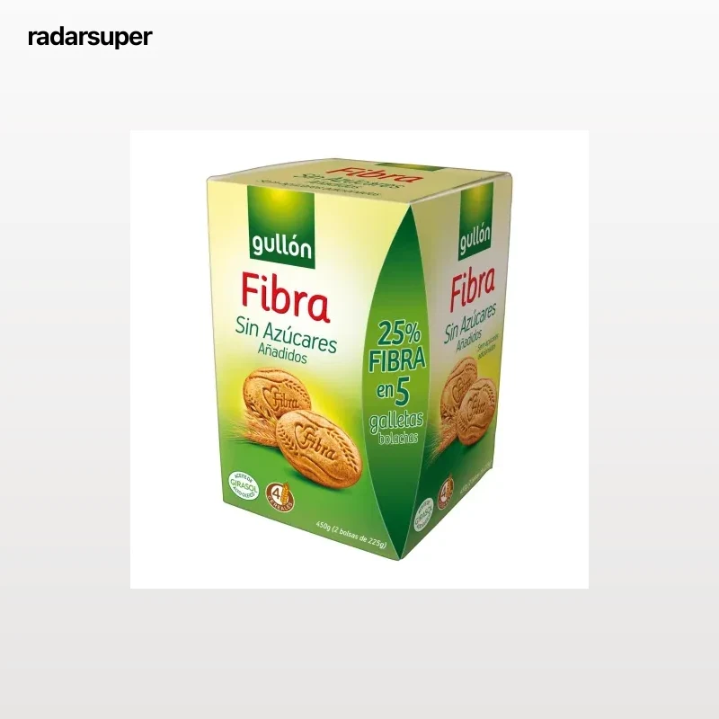 Galletas fibra sin azúcar añadido Gullón 450 g.