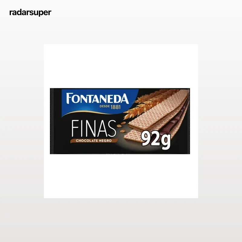 Galletas finas chocolate negro barquillos Fontaneda 92 g.