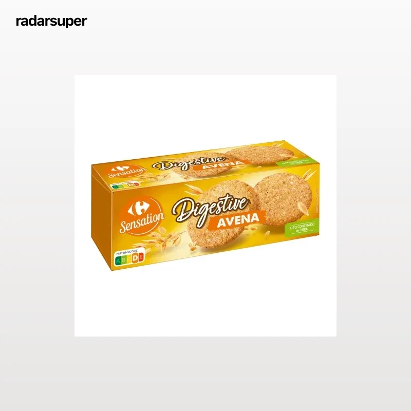 Galletas integrales de avena Digestive Carrefour Sensation 425 g.