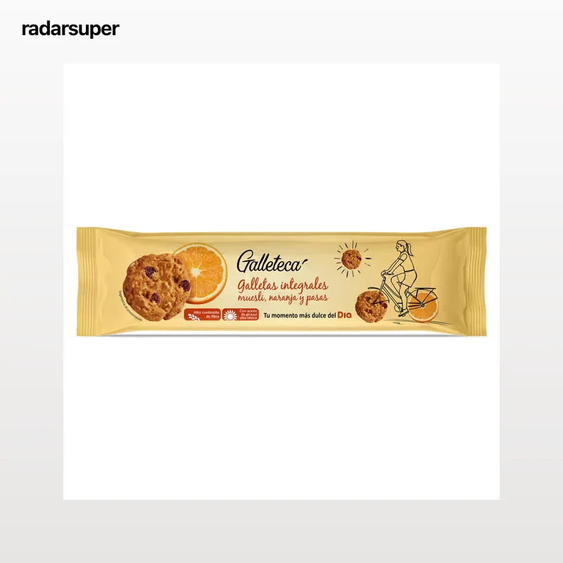 Galletas integrales muesli, naranja y pasas Galleteca de Dia 120 g