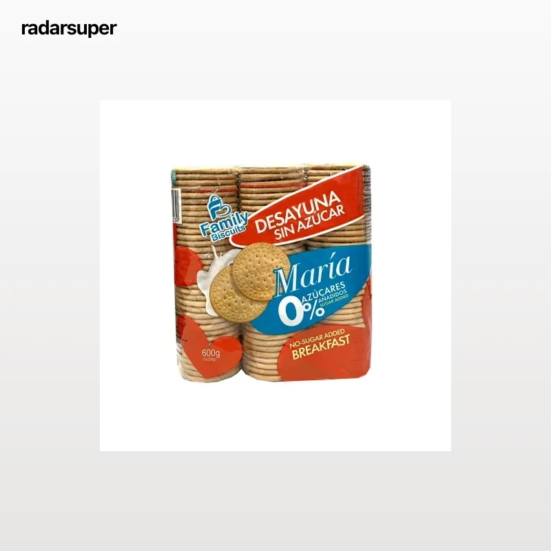 Galletas María Family biscuits sin azúcar añadido 600 g.