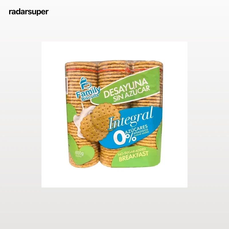 Galletas María integral Family Biscuits sin azúcar añadido 600 g.