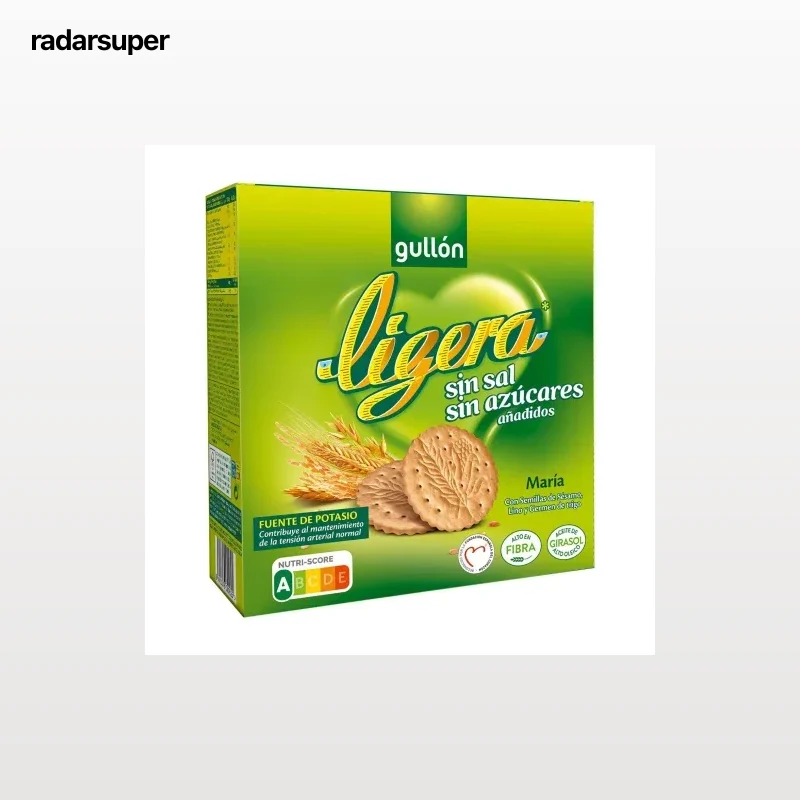 Galletas María Ligera Gullón sin sal y sin azúcar añadido 600 g.