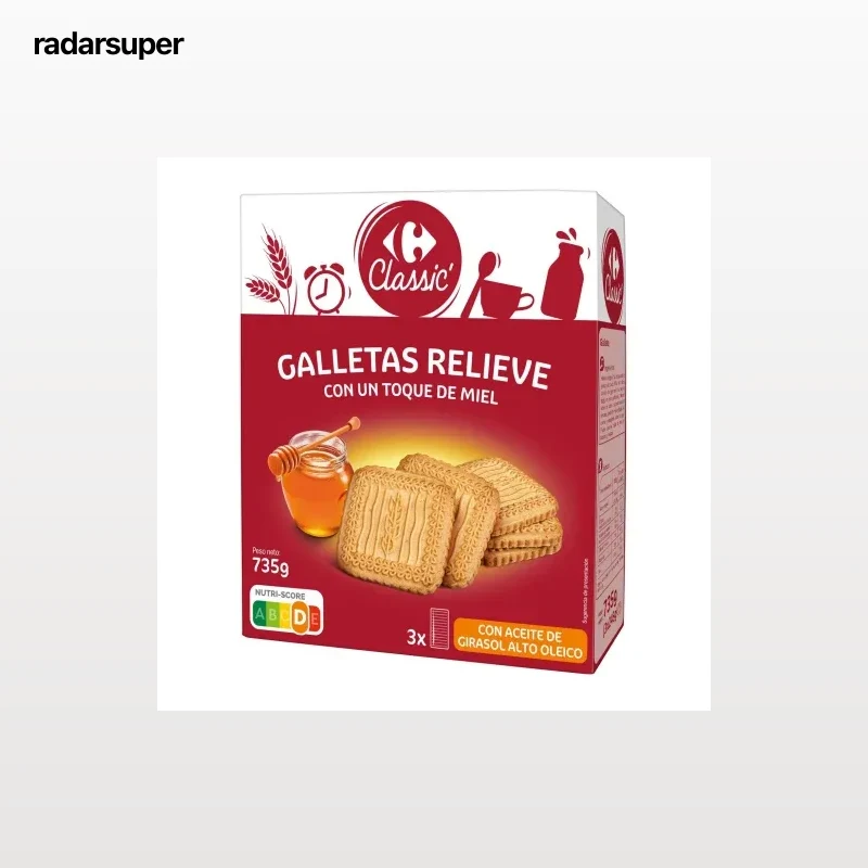 Galletas relieve Carrefour Classic 735 g.