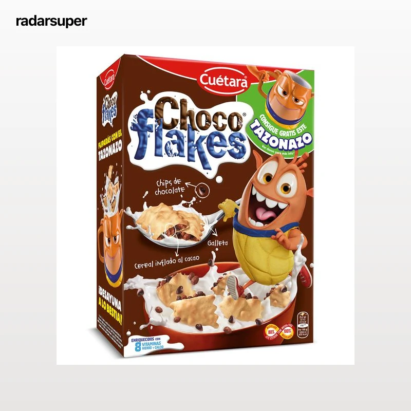 Galletas rellenas de arroz inflado chocolateado Cuétara Flakes 520 g