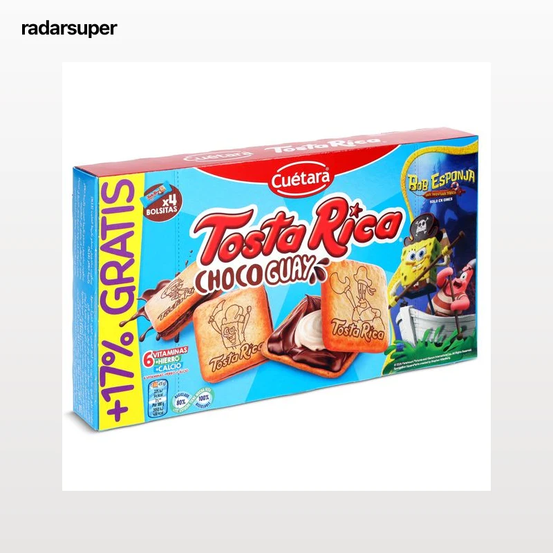 Galletas rellenas de chocolate y crema choco guay Cuétara Tostarica 144 g + 17% gratis