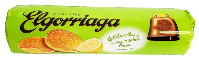 Galletas rellenas con crema sabor limón Elgorriaga 240g