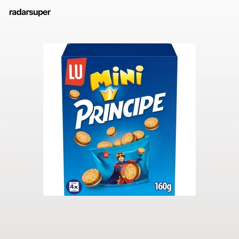 Galletas rellenas de crema de chocolate Mini Príncipe pack de 4 unidades de 40 g.