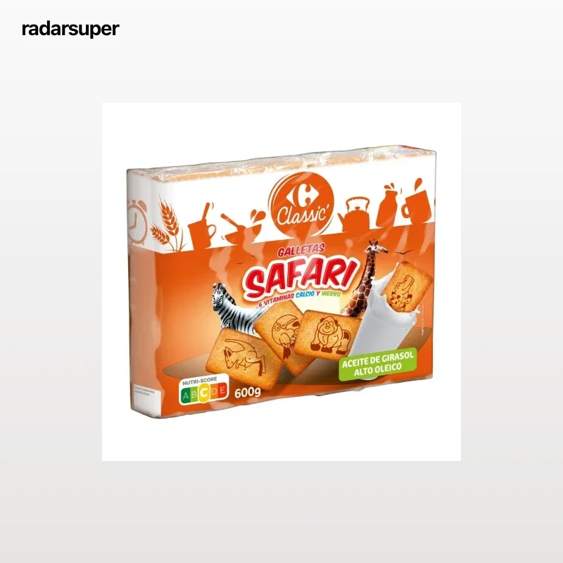 Galletas Safari Carrefour Classic pack de 3 unidades de 200 g.