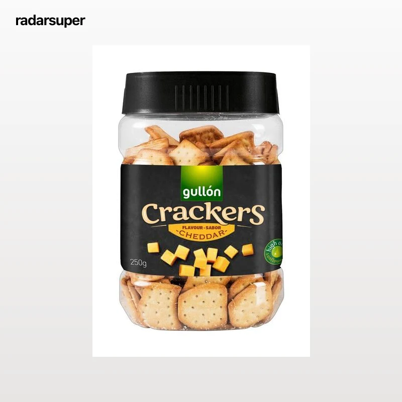 Galletas saladas crackers Gullón 250g sabor cheddar