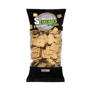 Galletas saladas con semillas y orégano