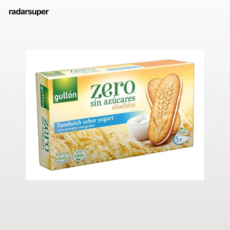 Galletas sándwich de yogurt con cereales integrales Sin Azúcares añadidos Gullón Zero 220g