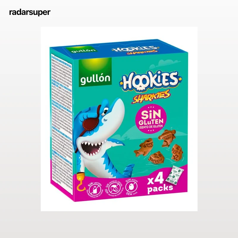 Galletas sin gluten Hookies Sharkies Gullon 160g