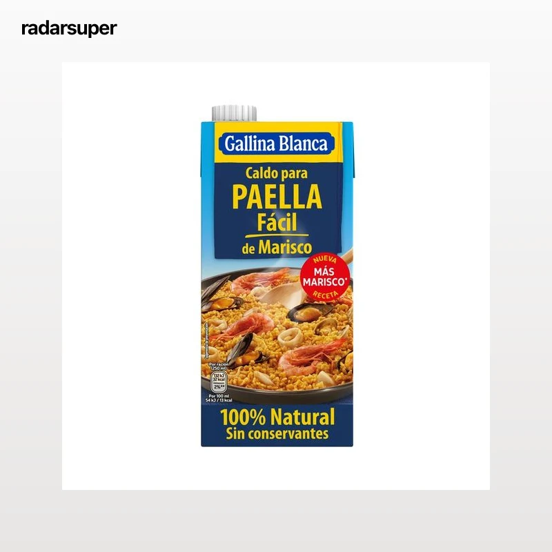 GALLINA BLANCA Caldo para paella de marisco brik de 1 l.