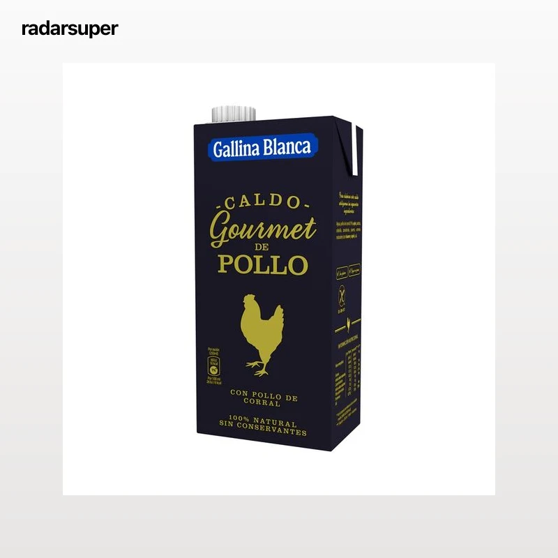 GALLINA BLANCA Caldo de pollo de corral cocido a fuego lento durante 3 horas brik de 1 l