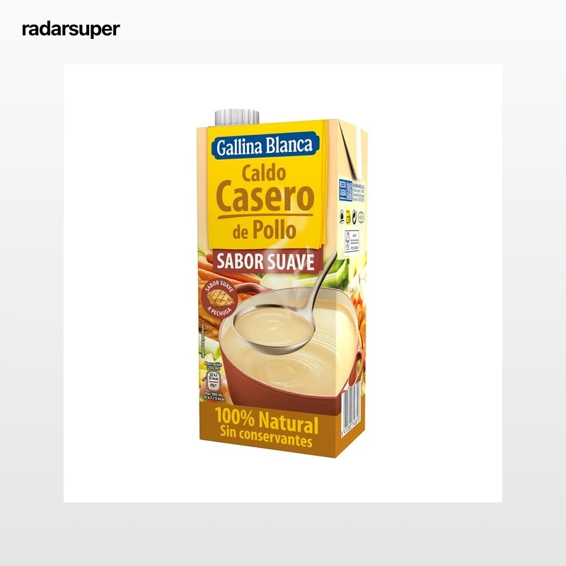 GALLINA BLANCA Caldo de pollo suave brik de 1 l