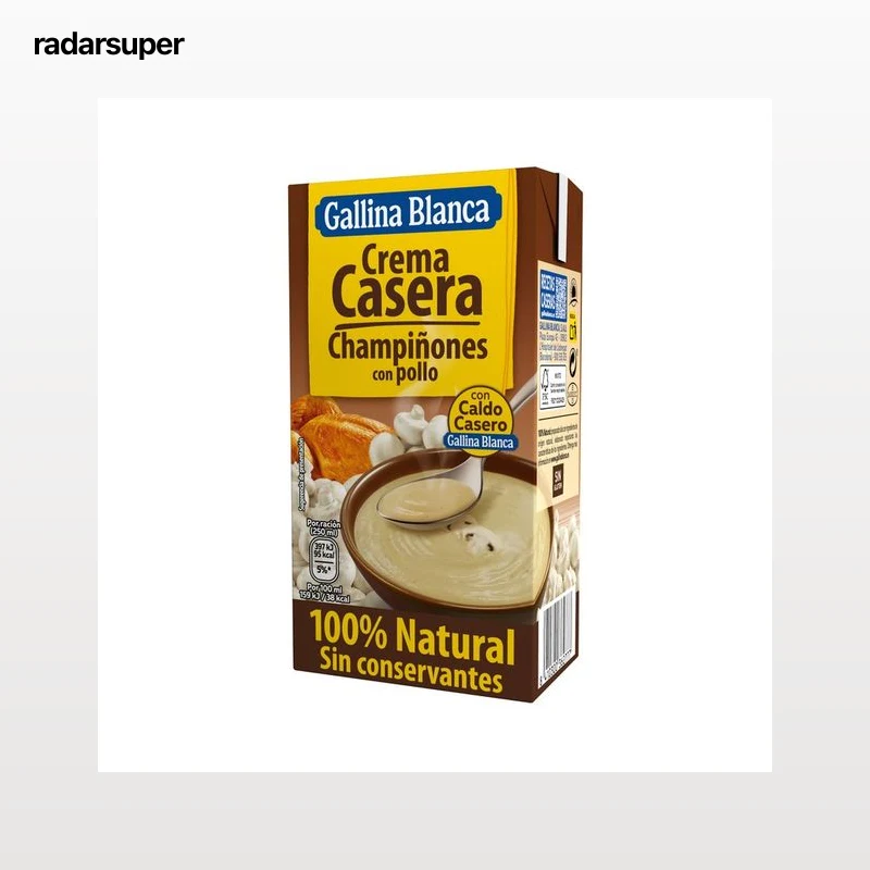GALLINA BLANCA Crema casera de champiñones con pollo 500 ml.