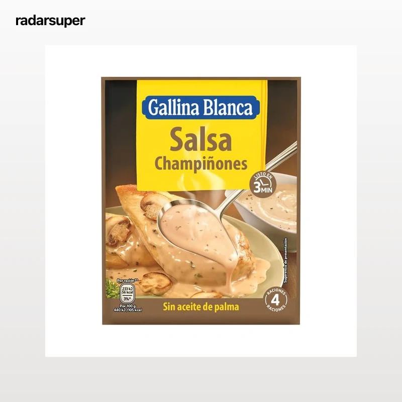 GALLINA BLANCA Salsa de champiñones sobre de 24 g.